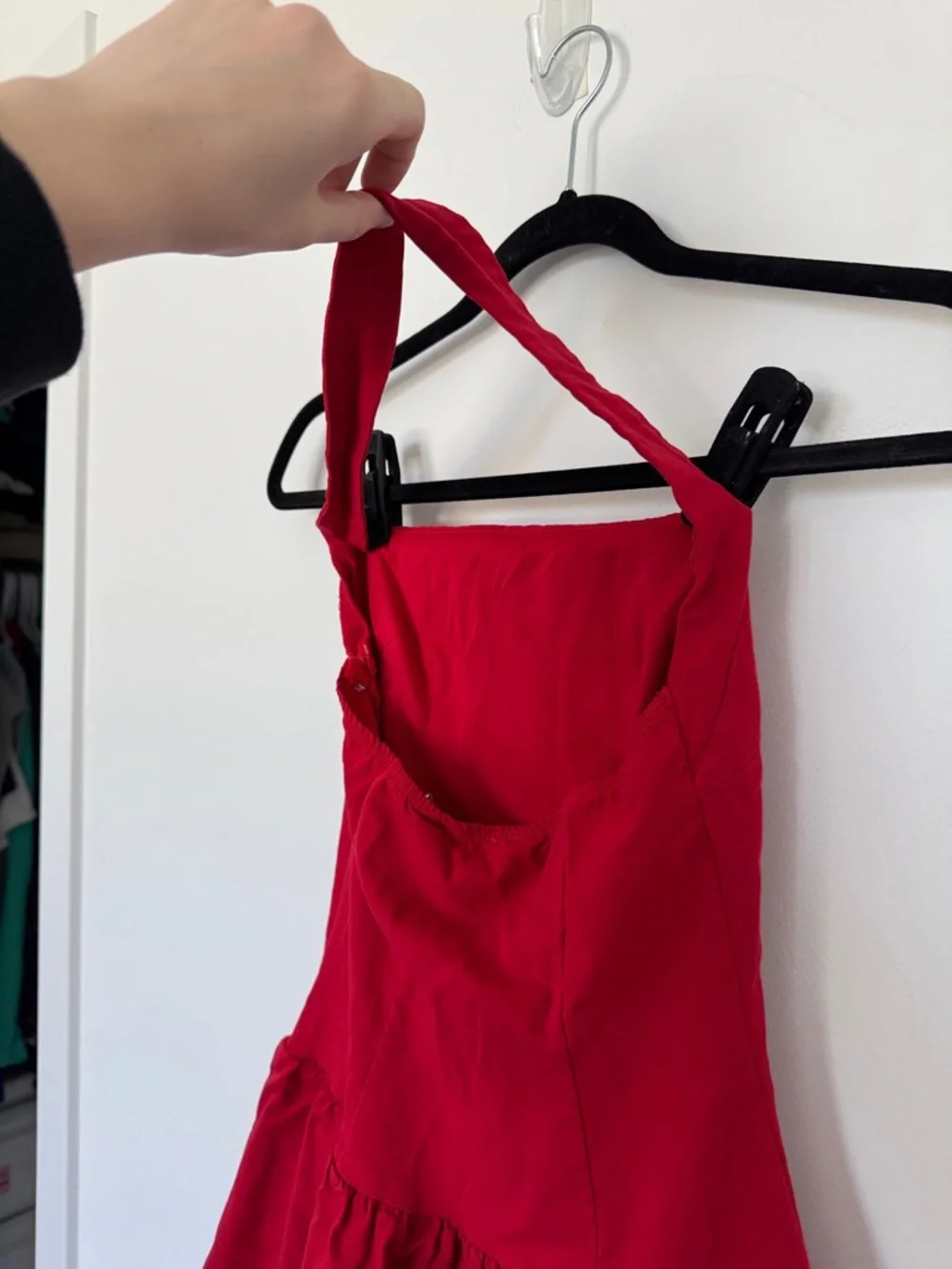 Hello Molly Perfect Personality Halter Mini Dress Red, Bubble Hem - Size 4 - Picture 6 of 8